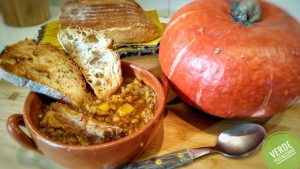 Zuppa di Lenticchie con Zucca e Puntine di Maiale