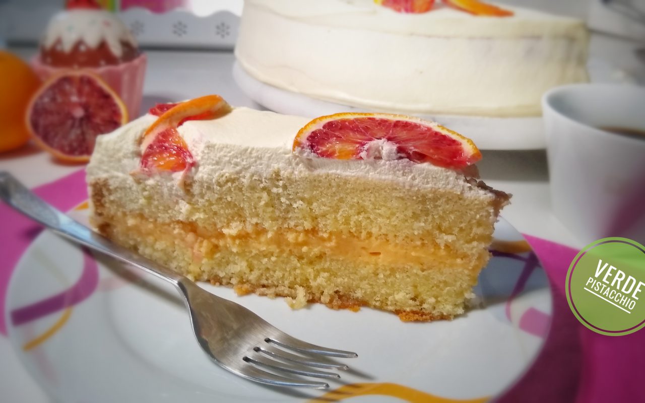 Torta con Crema alle Arance Rosse di Sicilia