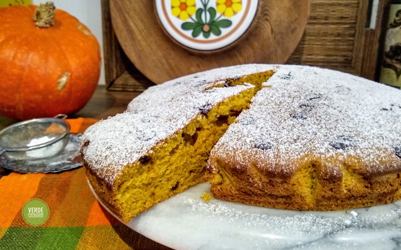 Torta di zucca e gocce di cioccolato